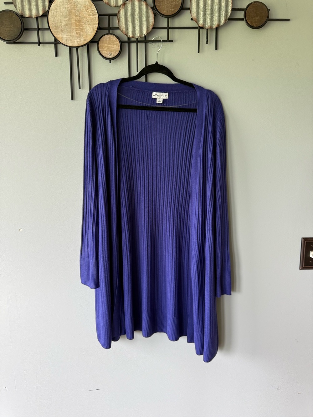 Ava & Viv Bright Purple Women's Cardigan 1X